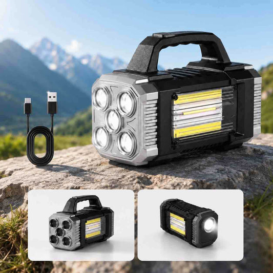 Prijenosni LED reflektor sa ručkom i solarnom pločom, punjivi