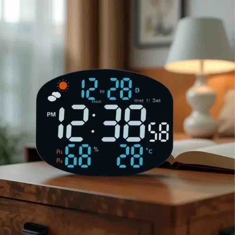 Digitalni LED stolni alarm sat sa velikim ekranom i daljinskim upravljačem