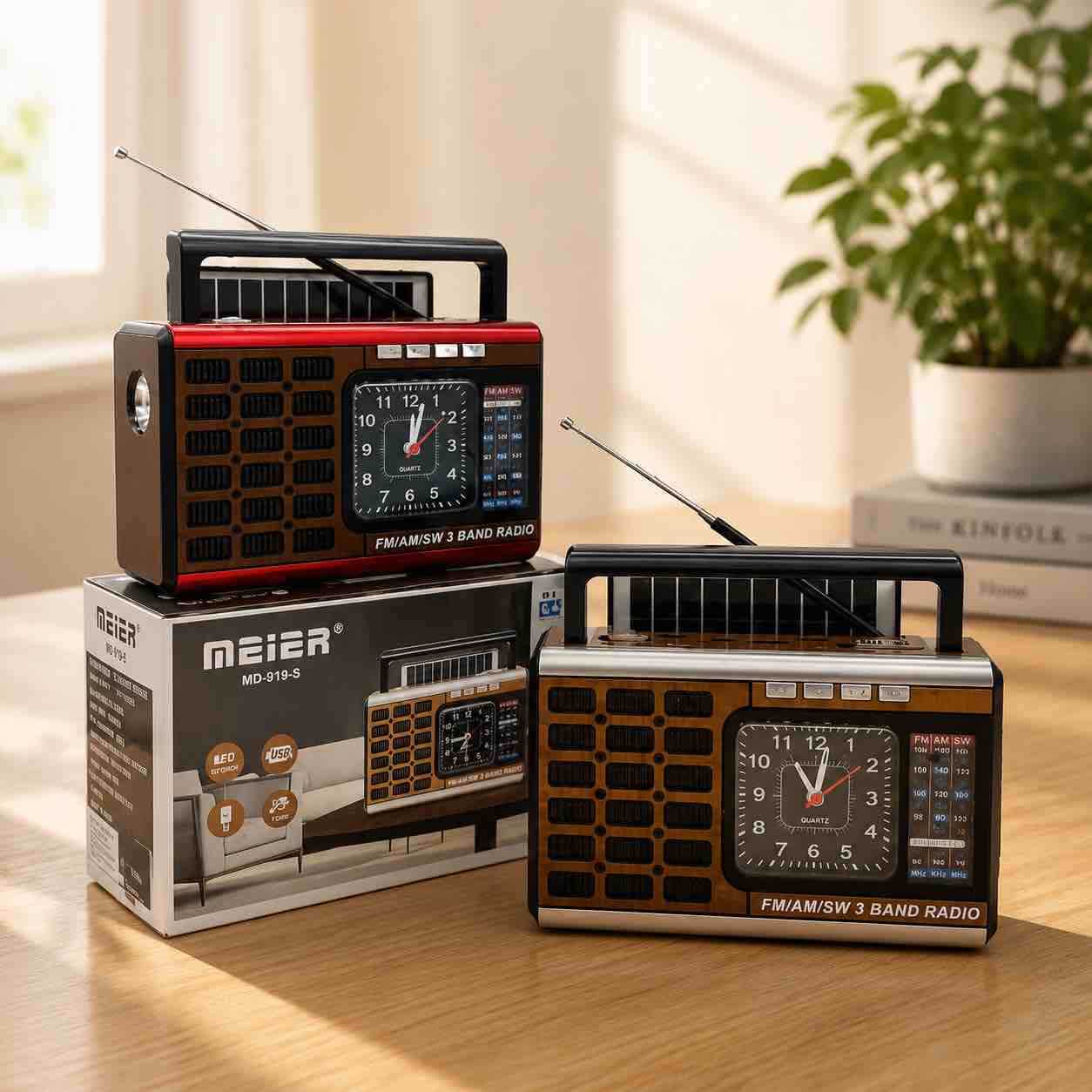 Prenosni radio sa analogim satom i 3 pojasa (FM/AM/SW)