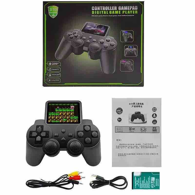Prenosna retro igraća konzola u obliku džojstika s ekranom i AV izlazom