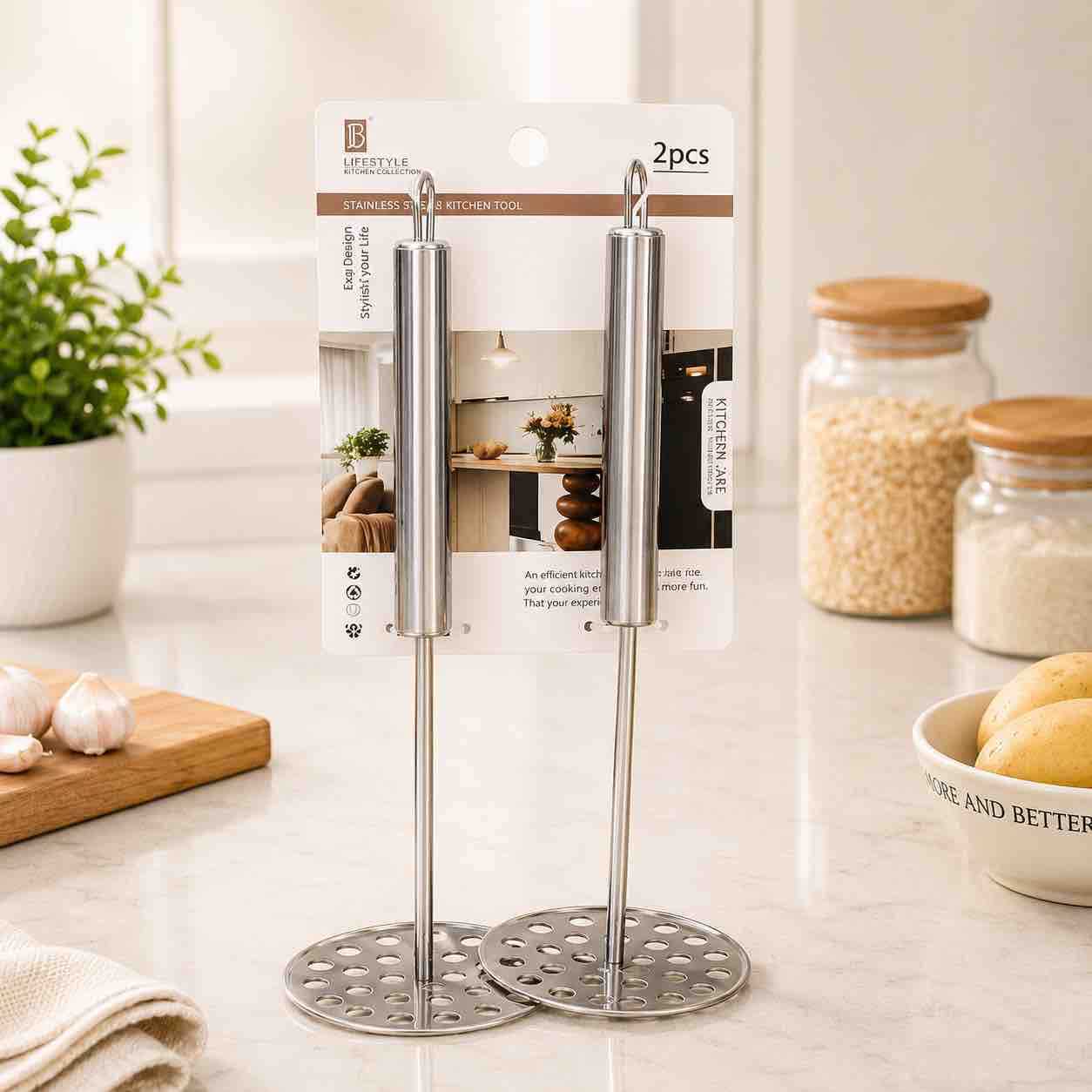 Set od 2 inox gnječilice za pire
