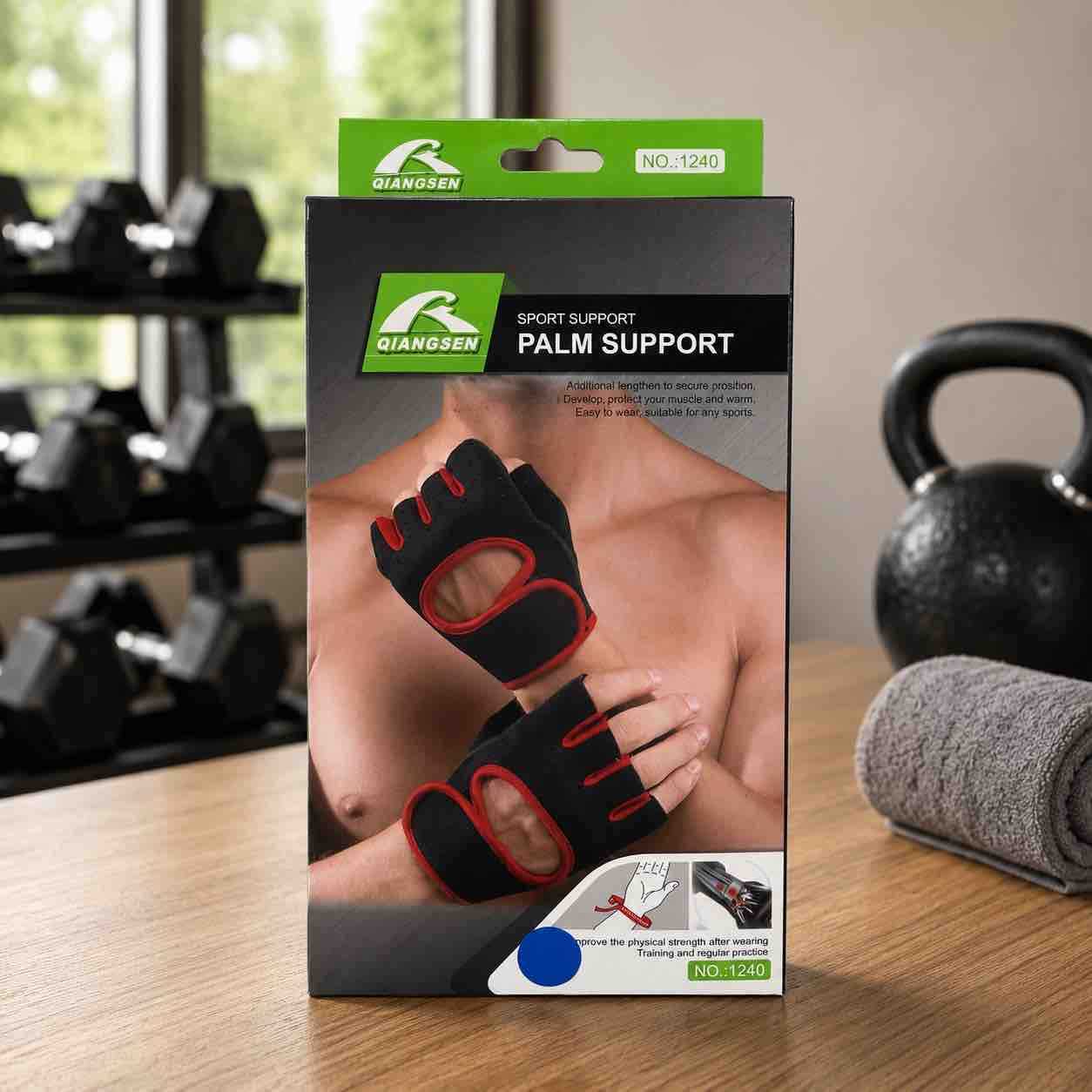 Pola-prstne fitness rukavice sa podrškom za zglob