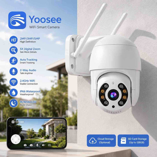 Vanjska WiFi PTZ kamera za nadzor (Yoosee kompatibilna) bijela