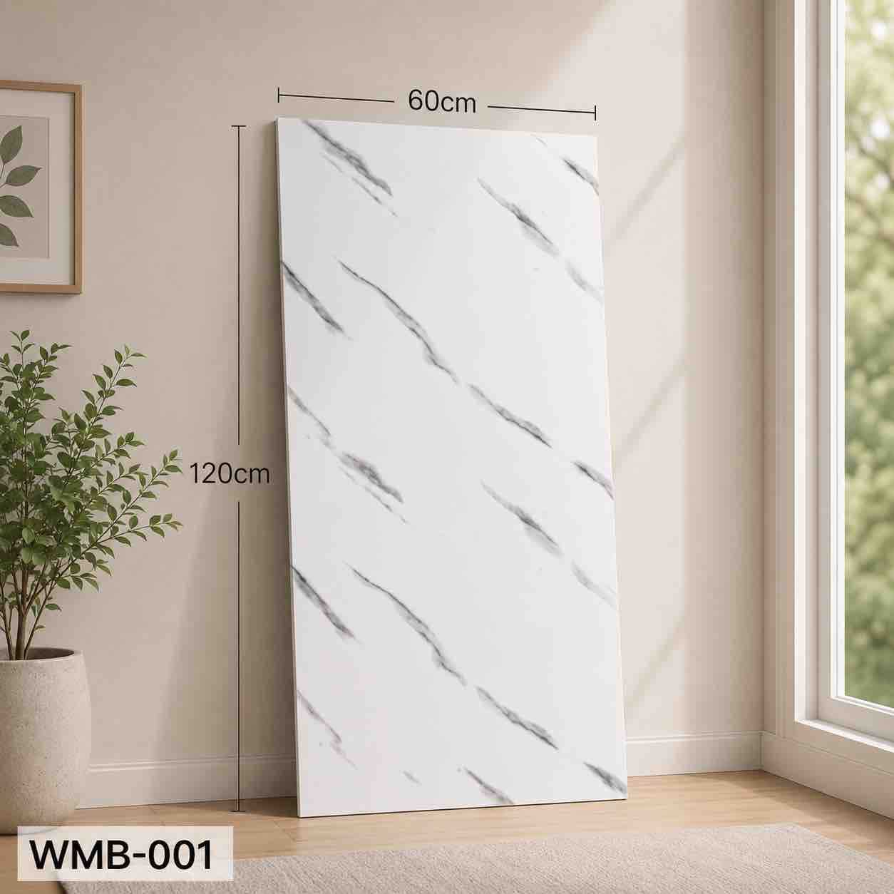 Tapeta panel 60x120 cm – bijeli mramorni dezen