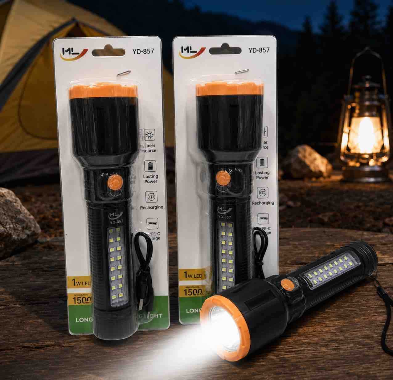 USB punjiva LED ručna lampa s bočnim COB svjetlom