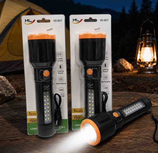 USB punjiva LED ručna lampa s bočnim COB svjetlom