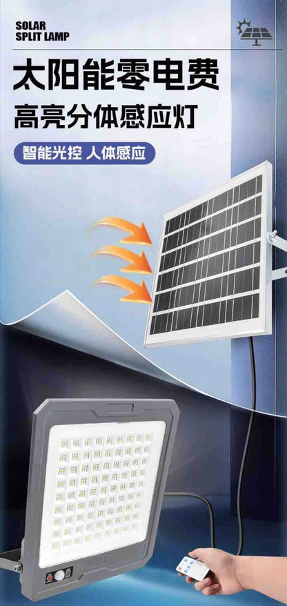 Solarni LED reflektor sa zasebnim solarnim panelom (144 LED, 5400mAh)