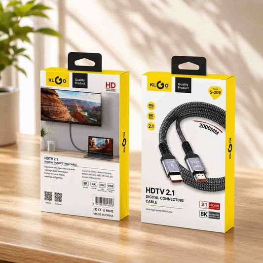 HDMI 2.1 kabel, pleteni, 2 m