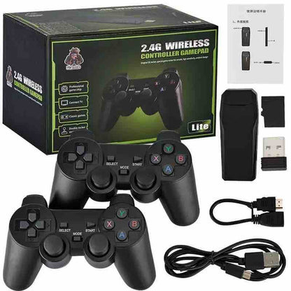 4K HDMI gaming stick 64GB sa bežičnim džojsticima — retro igre