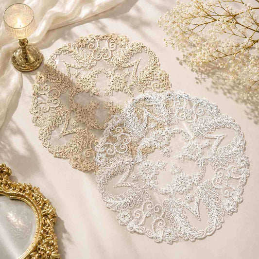 Okrugli čipkani podmetač / doily 40x40 cm