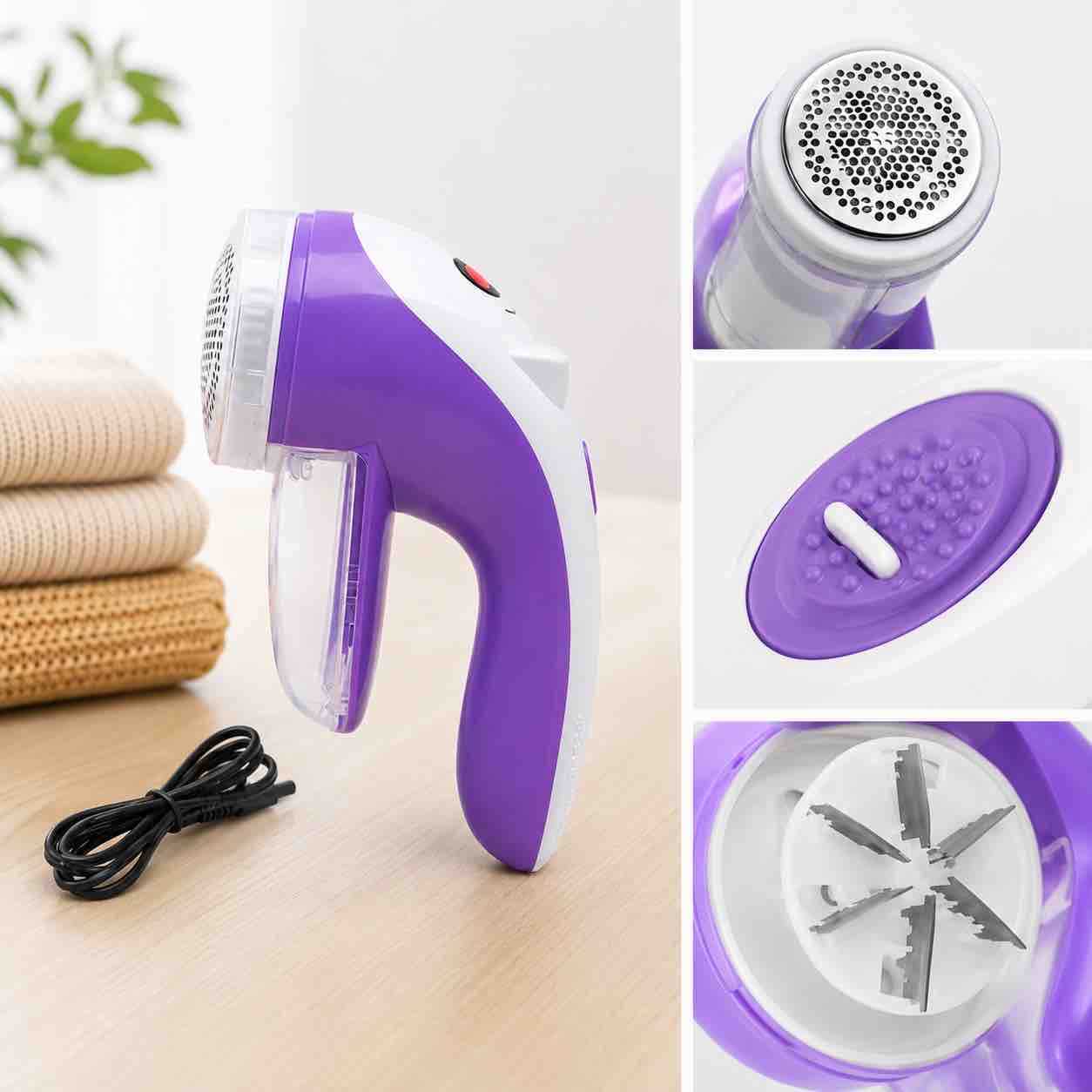 Električni trimer za uklanjanje dlačica s odjeće — kompaktni fabric shaver
