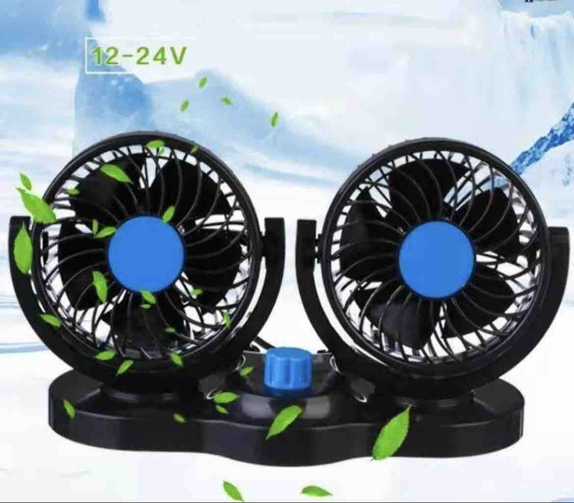 Dvostruki auto ventilator za upaljač (podesivi glave)