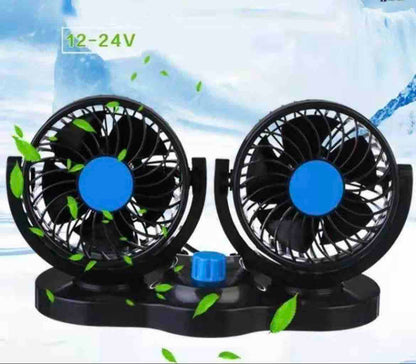 Dvostruki auto ventilator za upaljač (podesivi glave)