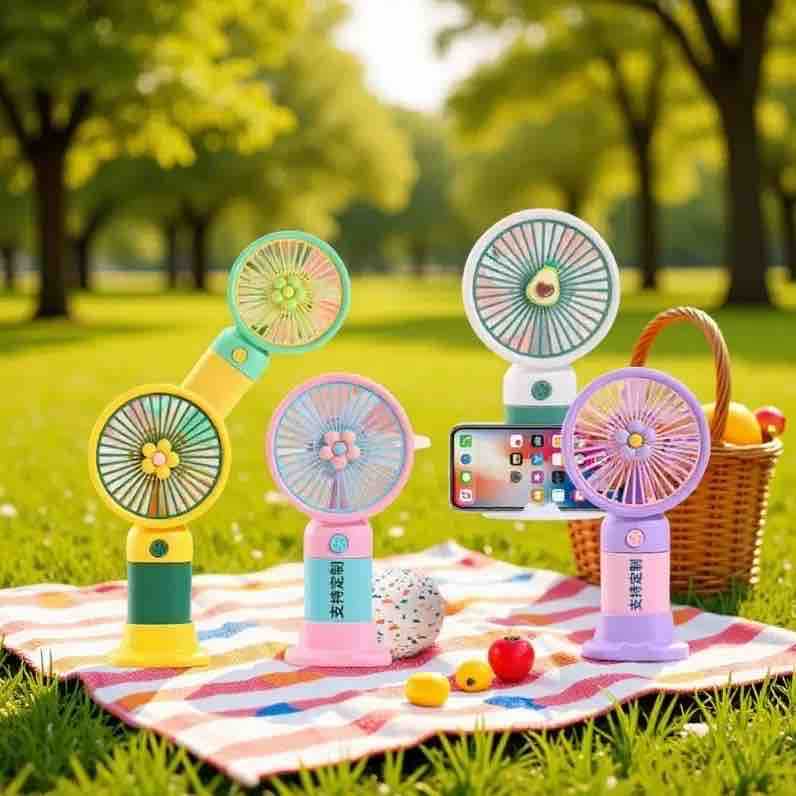 Prijenosni USB mini ventilator (ručni) - pastelne boje