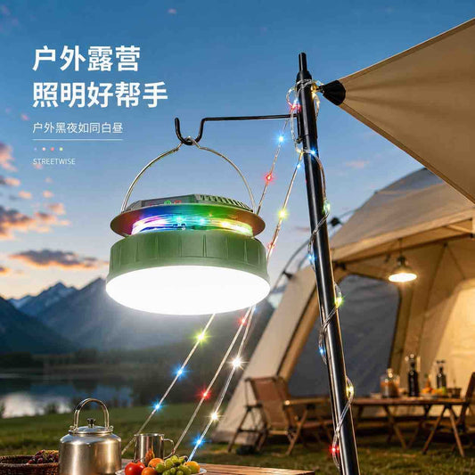 Solarna kamp lampa sa izvlačnom RGB LED trakom