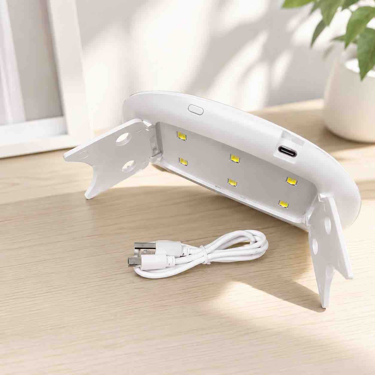 Mini LED/UV lampa za nokte, sklopiva, USB napajanje
