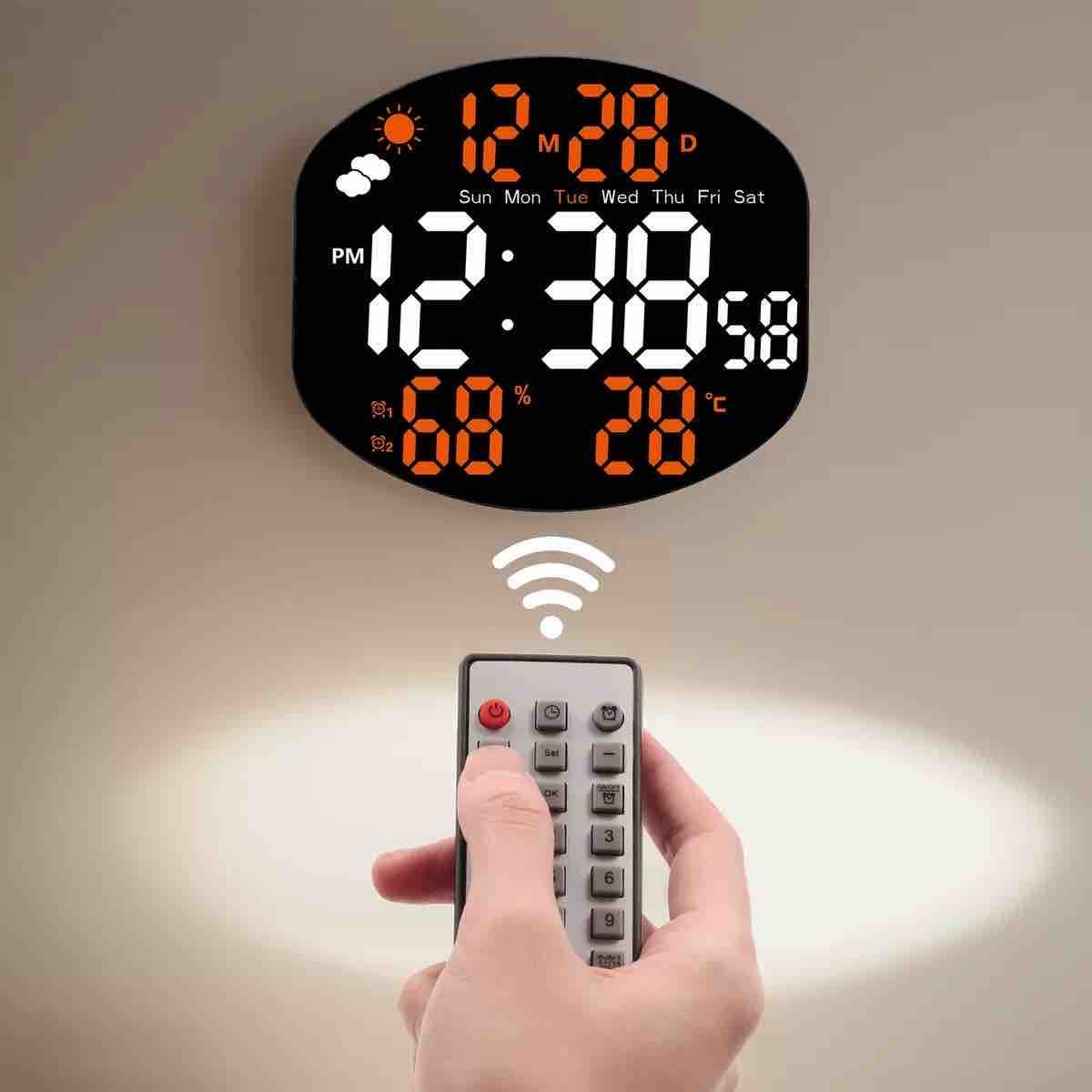 Digitalni LED stolni alarm sat sa velikim ekranom i daljinskim upravljačem