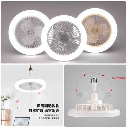 LED plafonska svjetiljka s ugrađenim ventilatorom i daljinskim upravljačem (E27)