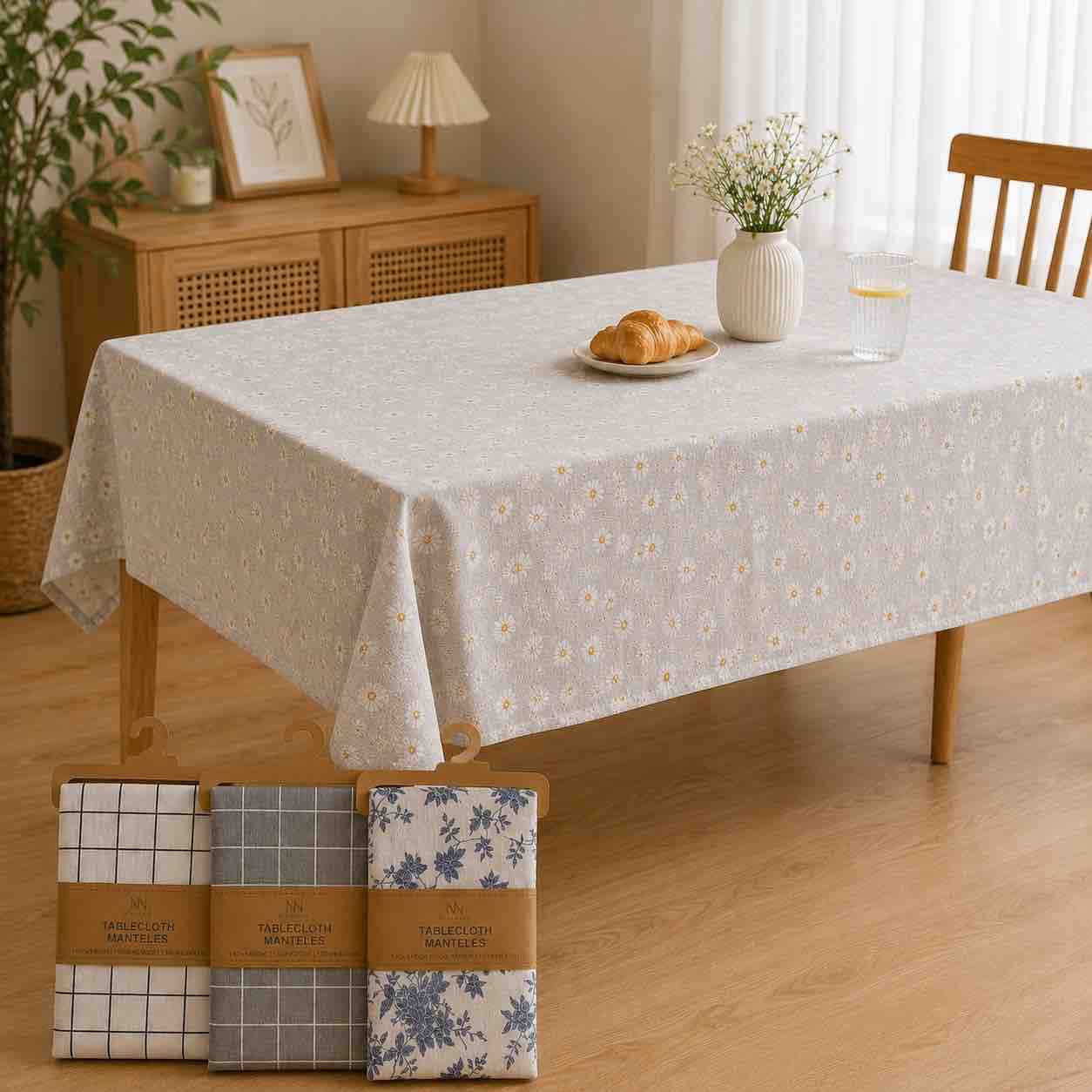 Stolnjak 140x180 cm – dekorativni pamučno-laneni izgled, razni dezeni