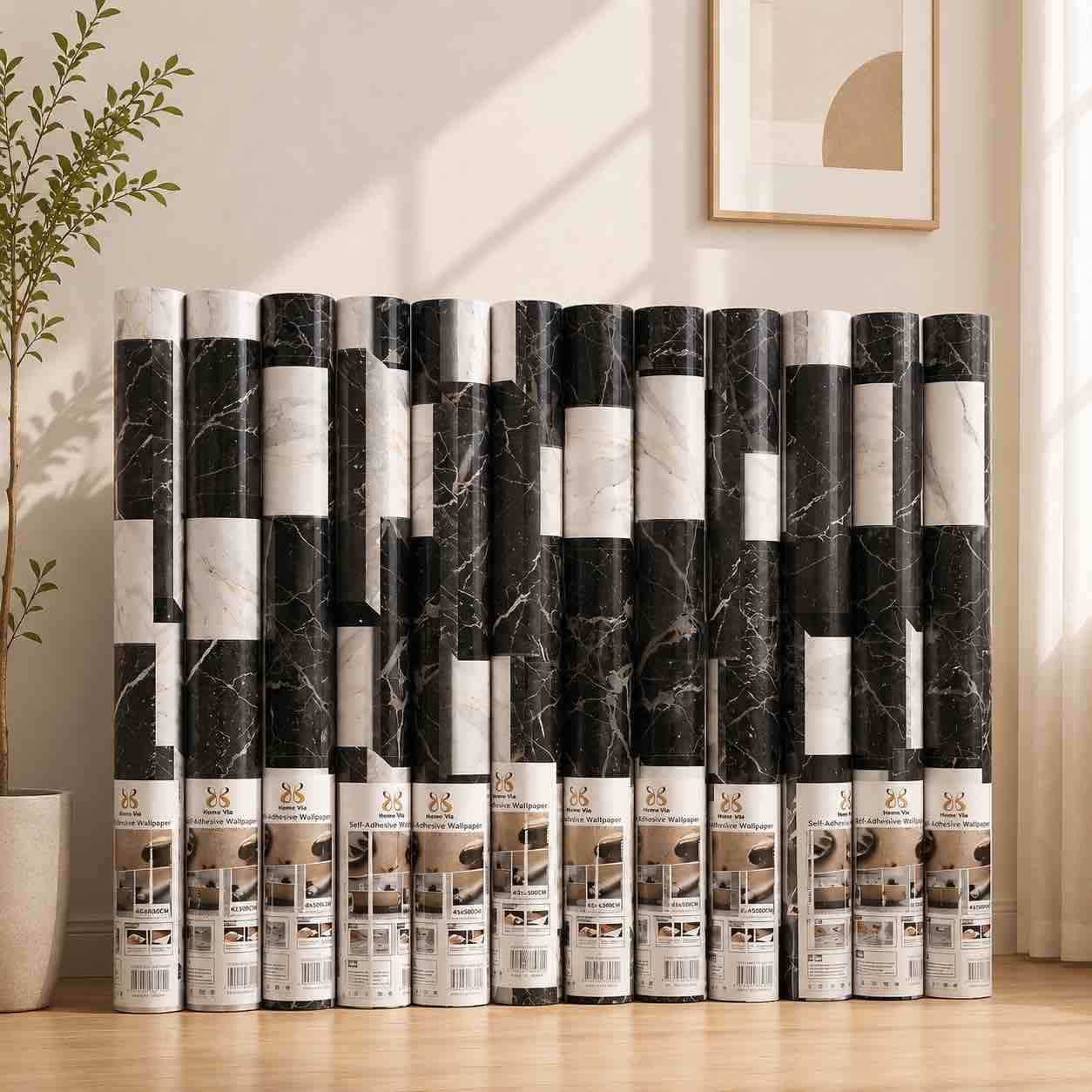Samoljepiva tapeta u rolni 5m x 45cm — mramorni dezen