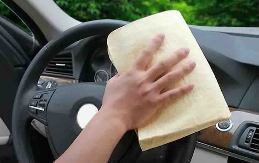 Chamois sušaća krpa za auto i kuću 43×32 cm — paket 12 kom