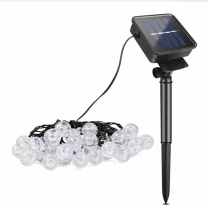 Solarna girlanda 40 LED kuglica, 8 m – bijelo svjetlo