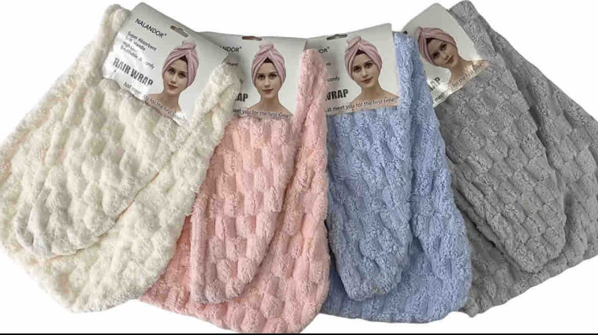 Mekana turban kapa za sušenje kose (coral fleece)