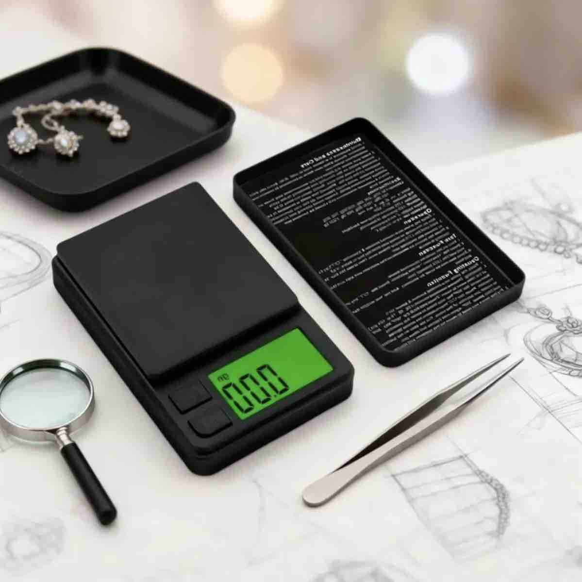 Džepna digitalna vaga za nakit 0.01g–200g