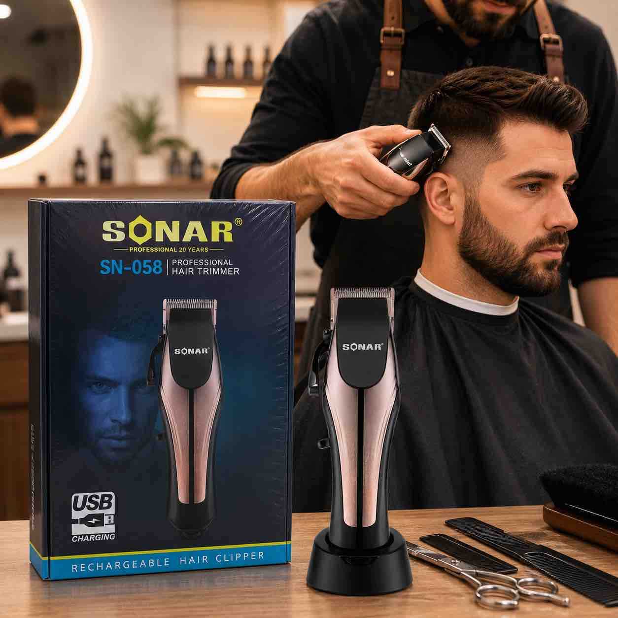 SONAR punjivi trimer za kosu i bradu (USB)
