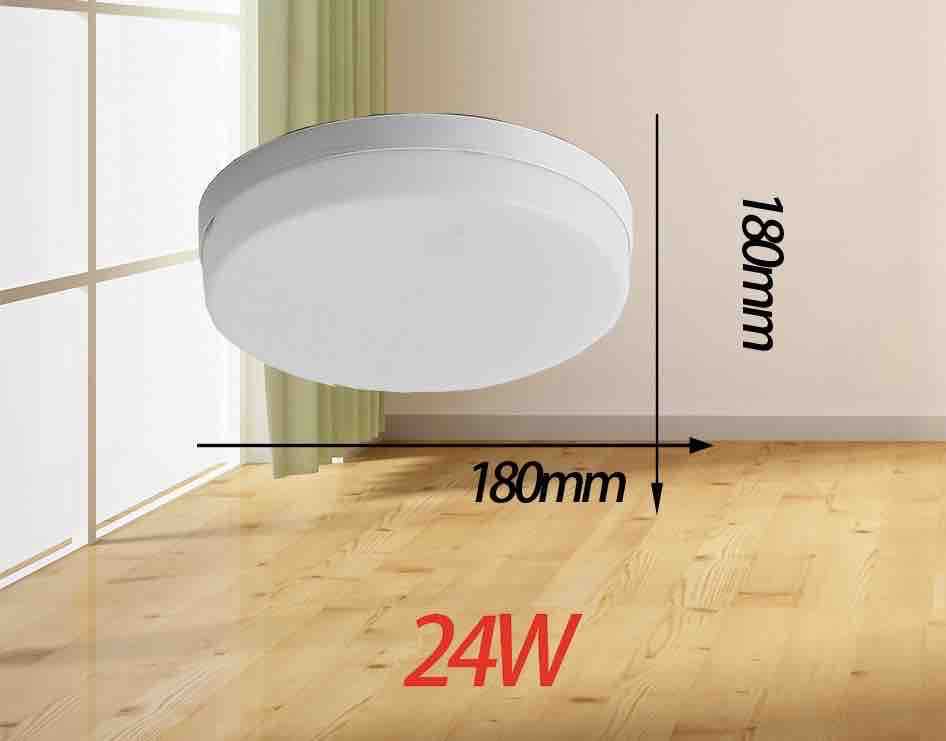 Okretna okrugla stropna LED lampa 24W, površinska montaža (Ø180mm)