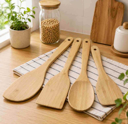 Set 4 drvene kuhinjske kašike i spatule