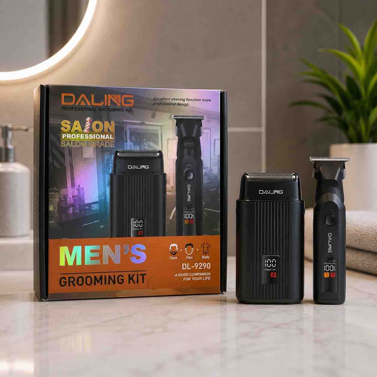 Muški grooming set: bežični brijač i trimer za lice i tijelo