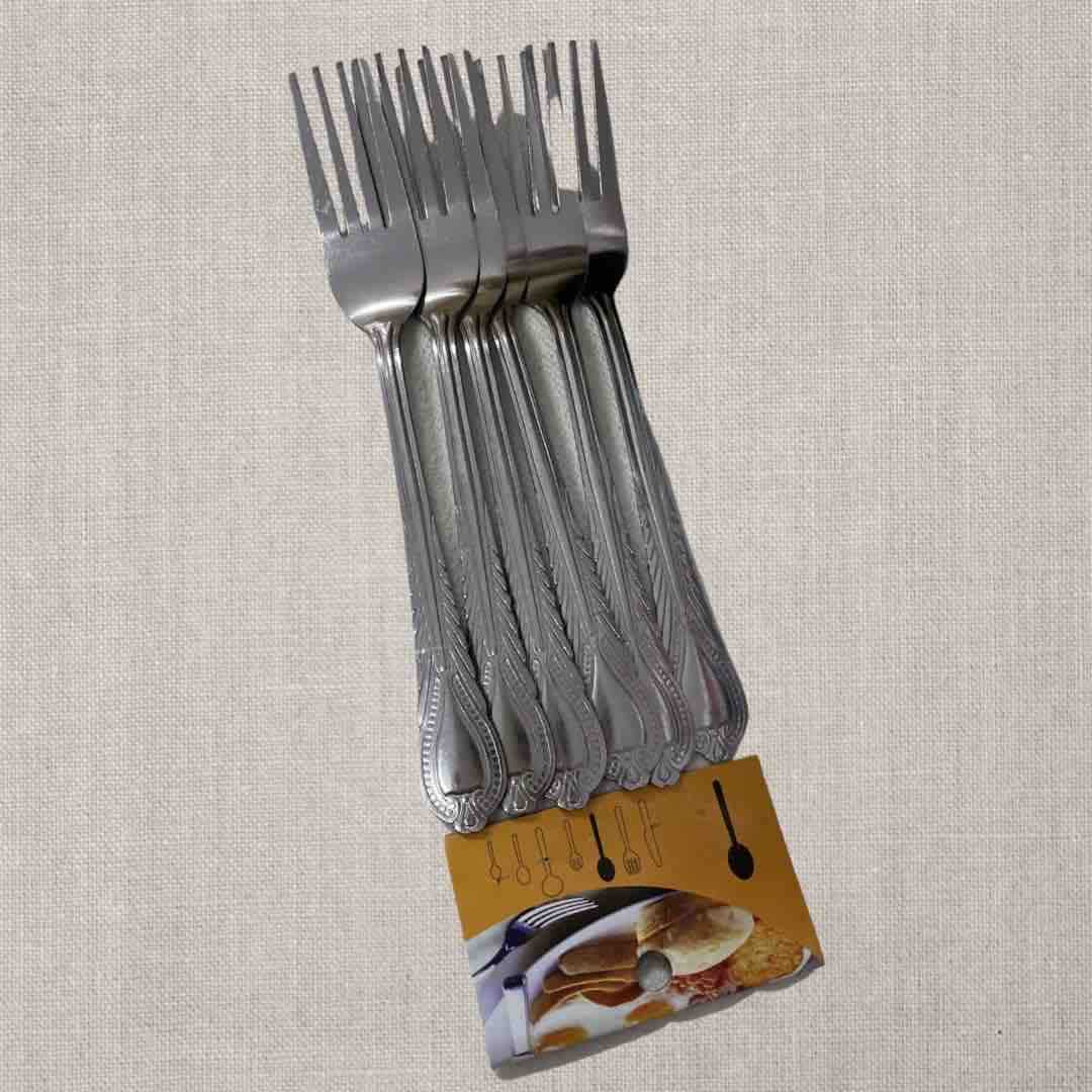 Set od 6 metalnih viljuški s ukrasnim drškama