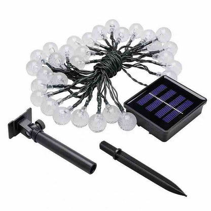 Solarna girlanda 40 LED kuglica, 8 m – bijelo svjetlo