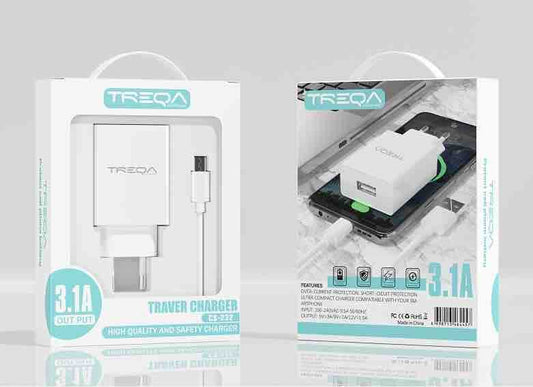 USB punjač set – AC adapter + Type-C kabl (3.1A)