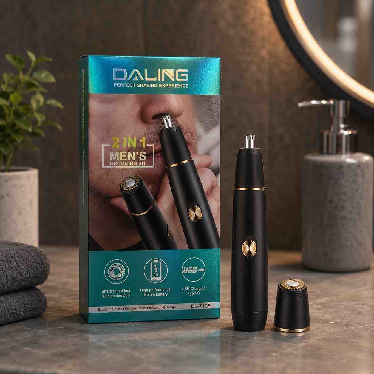 Električni trimer za nos i lice 2u1 (USB-C)