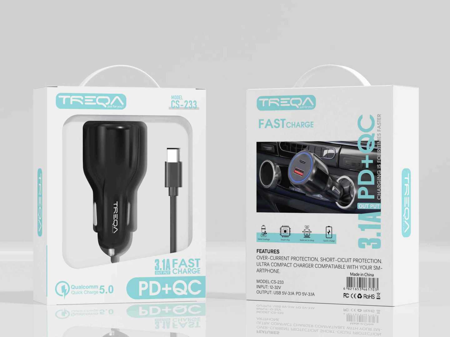 Auto punjač 2x USB (3.1A) – kompaktni punjač za upotrebu u automobilu