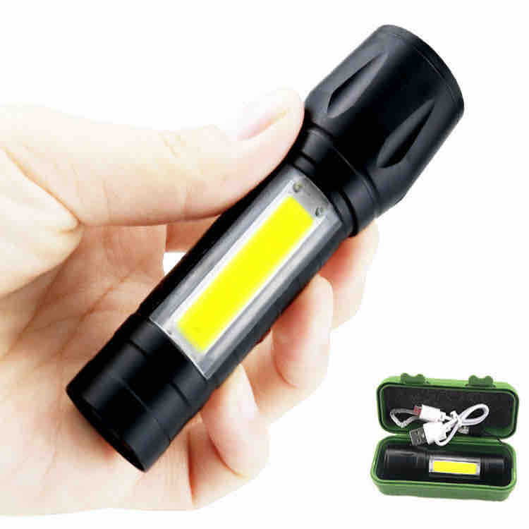 USB punjiva mini LED lampa s COB panelom i futrolom