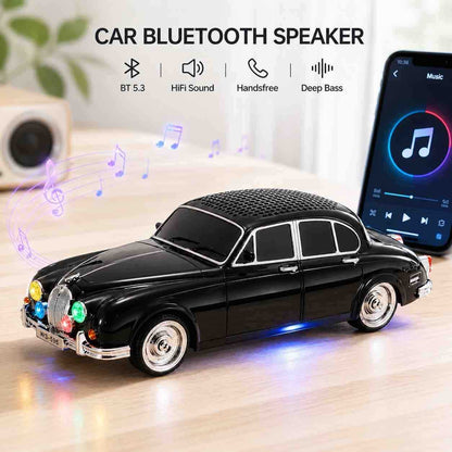 Bluetooth zvučnik u obliku retro automobila sa LED svjetlima