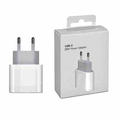USB-C zidni punjač PD 20W — kompaktni USB-C adapter (EU priključak)