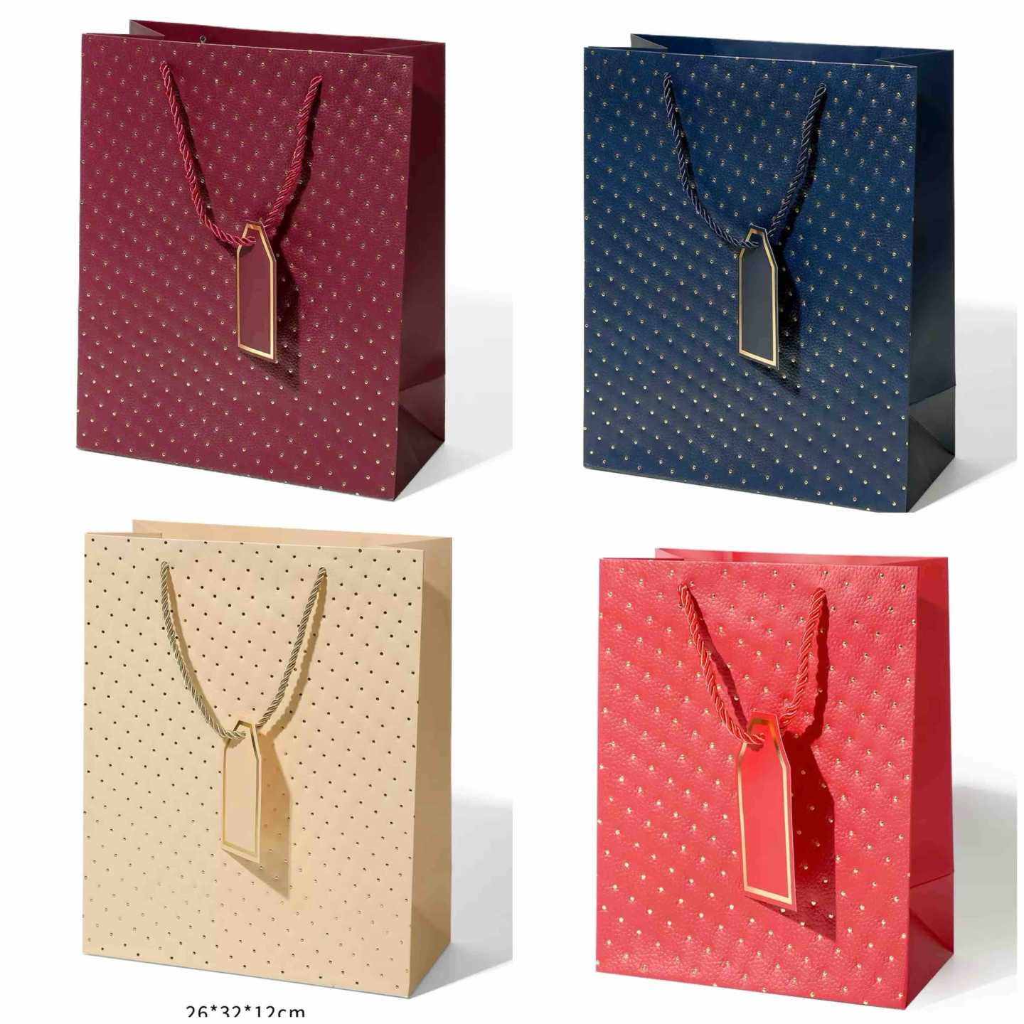 Set ukrasnih poklon kesa 12/1 – elegantni papirni modeli (mješovite boje)