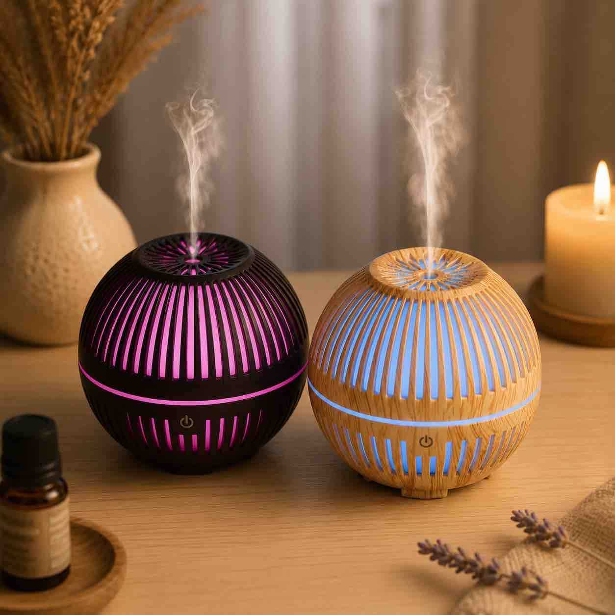 Kompaktni aroma difuzer / ovlaživač 200 ml s LED svjetlom