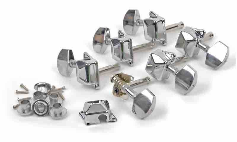Set ključeva (machine heads) za gitaru, 6 komada, krom