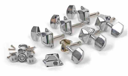 Set ključeva (machine heads) za gitaru, 6 komada, krom