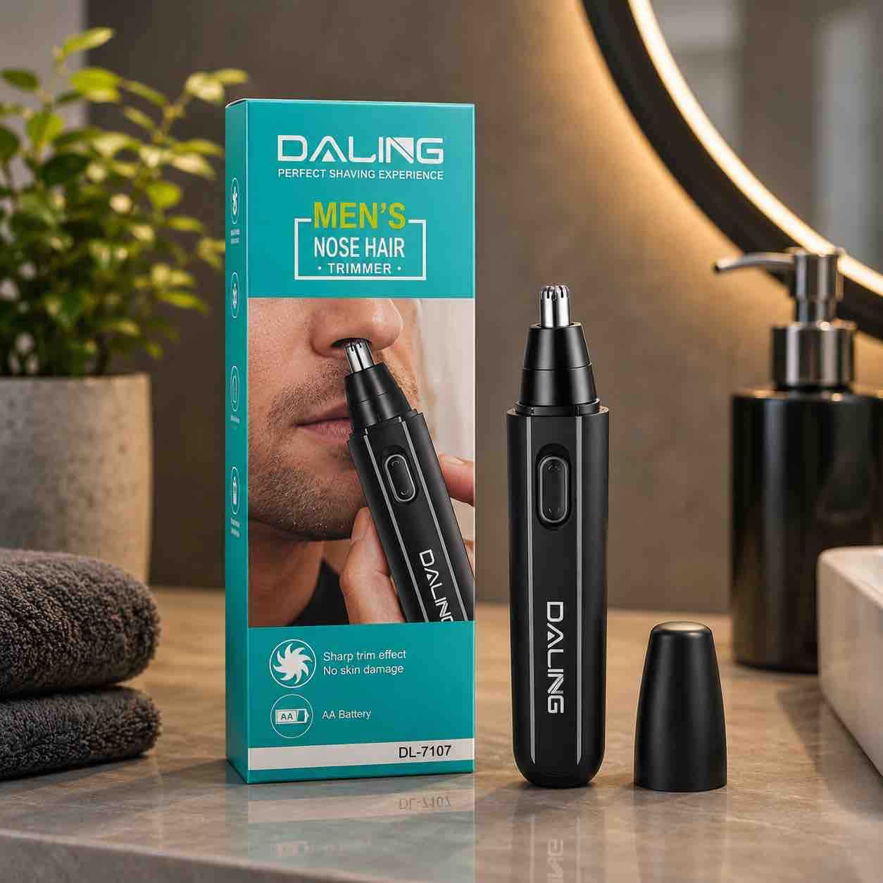 Daling električni trimer za nos, kompaktni baterijski model