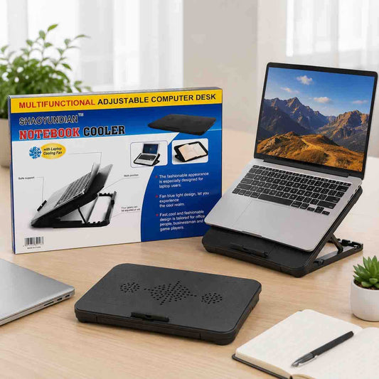Podesivi laptop stalak sa ventilatorima i držačem