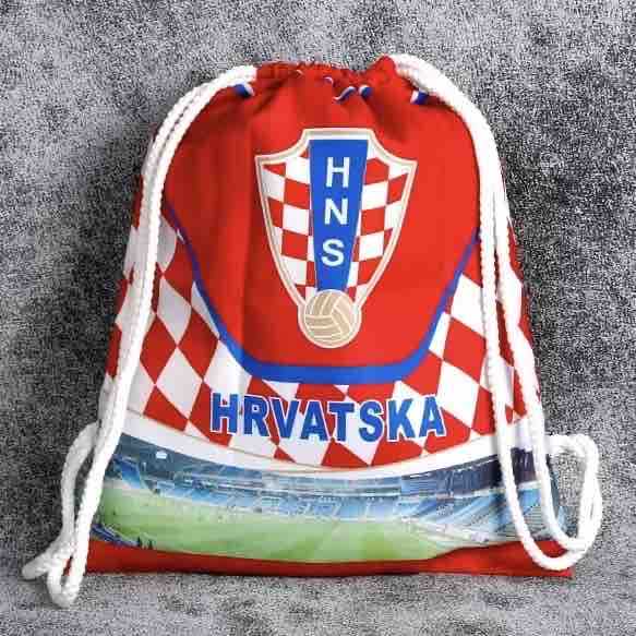 Sportska vrećica za patike s hrvatskim nogometnim motivom
