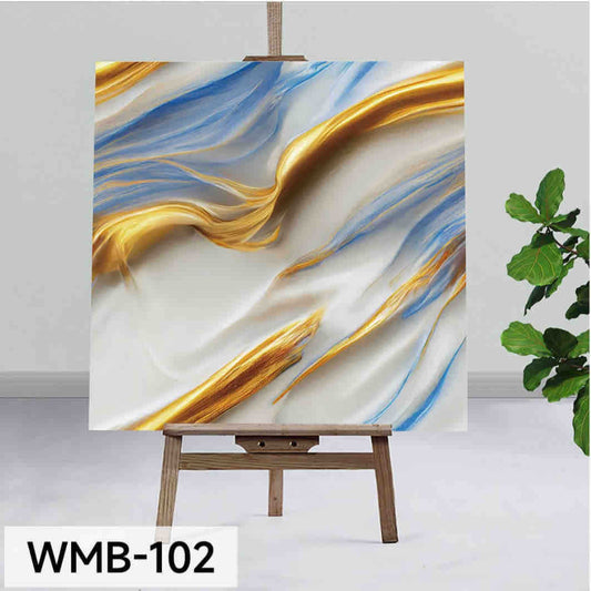 Dekorativna samoljepljiva zidna/floor naljepnica 60x60 cm, apstraktni plavo-zlatni dezen