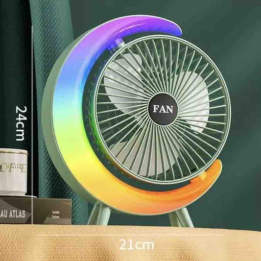 Stoni ventilator sa dekorativnim LED prstenom