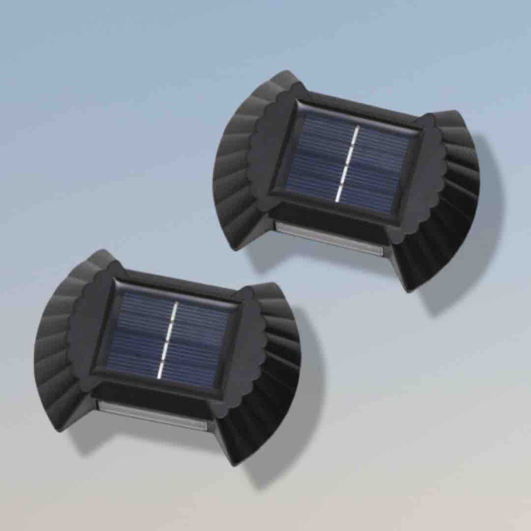 Set solarnih zidnih lampi za baštu 4 komada (dvostruko svjetlo)